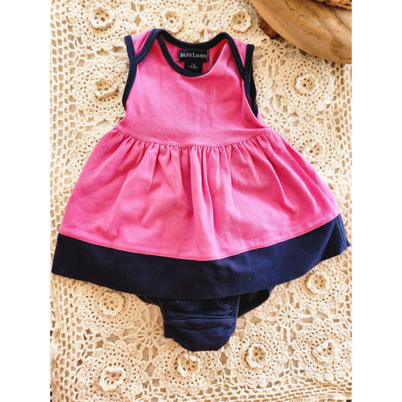 Vintage Polo Ralph Lauren 90s Baby Girl Outfit size 3-6 month - Picture 1 of 5